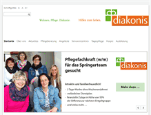 Tablet Screenshot of diakonis.de